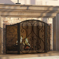 Wrought Iron Fireplace Screen 48×30 Inch R958