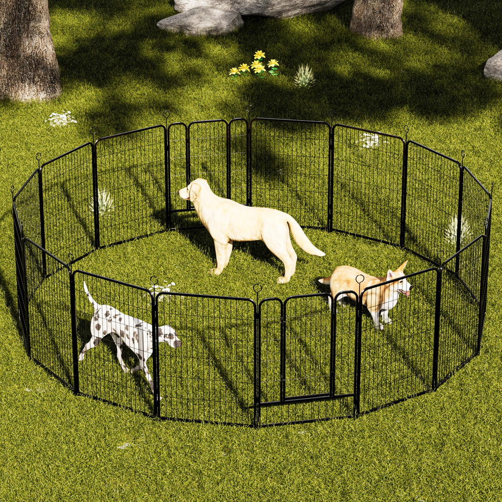 Heavy-Duty Iron Exercise-Pen System Portable Yard Camping Kennel Alternative W283