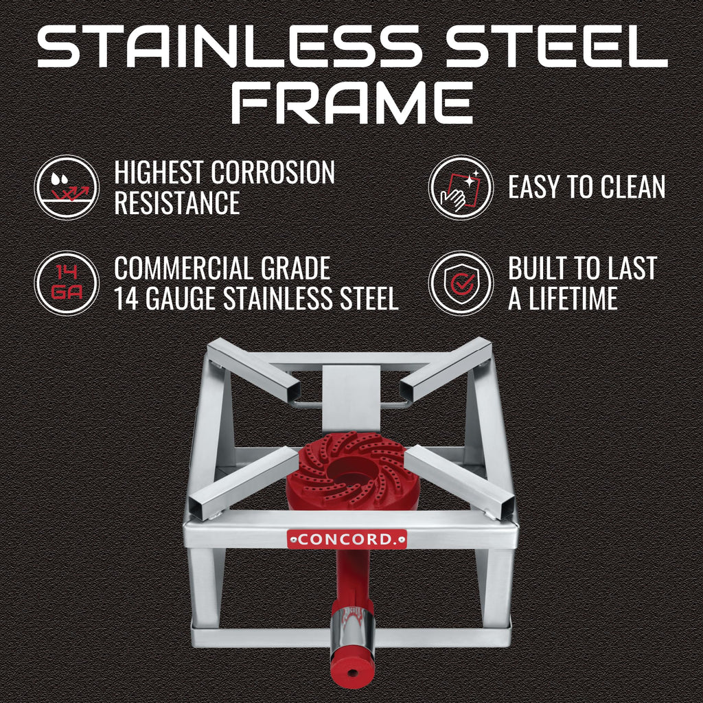 40 Quart Stainless Steel Stock Pot + 12" Stainless Steel Single Propane Stove M759297